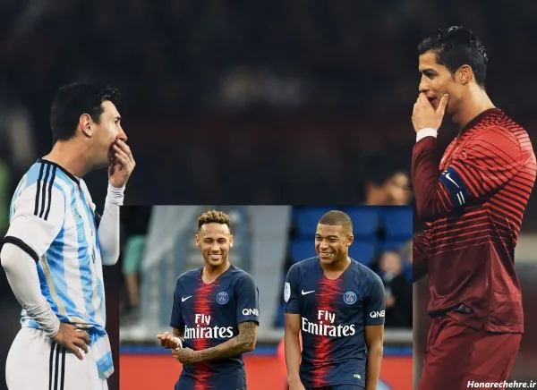  20 عکس رونالدو و مسی و نیمار و امباپه