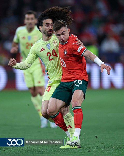  عکس رونالدو با جام لیگ ملت ها