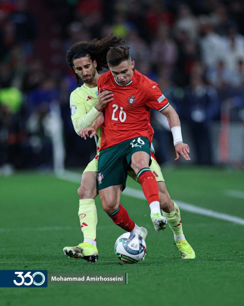  عکس رونالدو با جام لیگ ملت ها