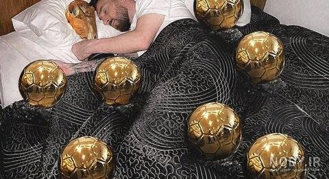  عکس رونالدو با توپ طلا برای پروفایل