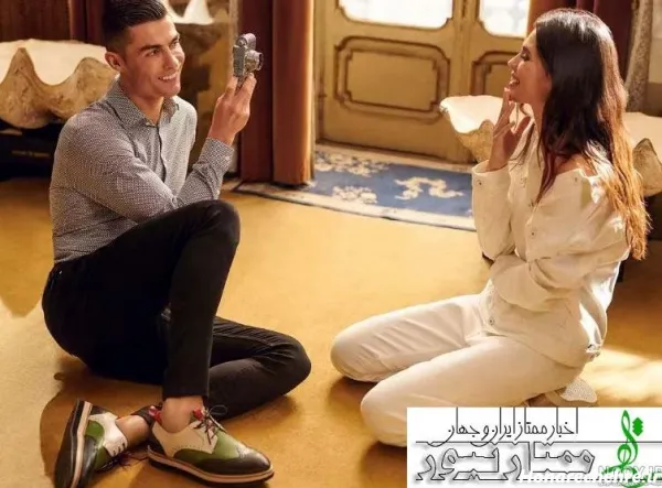  عکس لباس رونالدو و زنش در تخت خواب