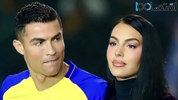  عکس بوسیدن رونالدو و همسرش