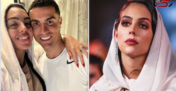  عکس بوسیدن رونالدو و همسرش