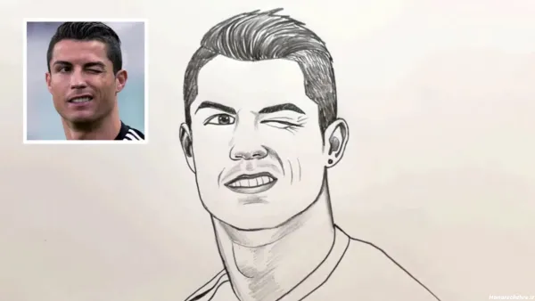  نقاشی عکس رونالدو