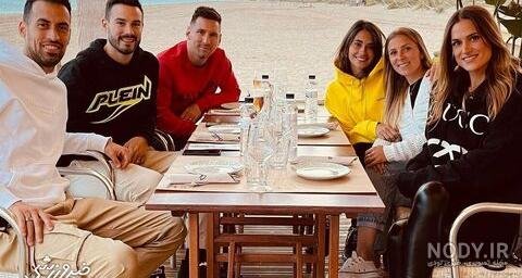  عکس استراحت لیونل مسی و همسرش آنتونلا در ساحل بارسلونا