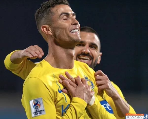 عکس خوشحالی رونالدو در النصر