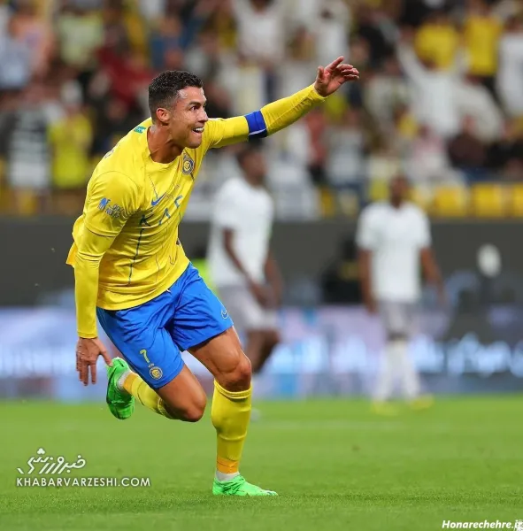  عکس خوشحالی رونالدو در النصر