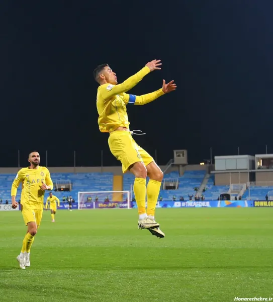  عکس خوشحالی رونالدو در النصر