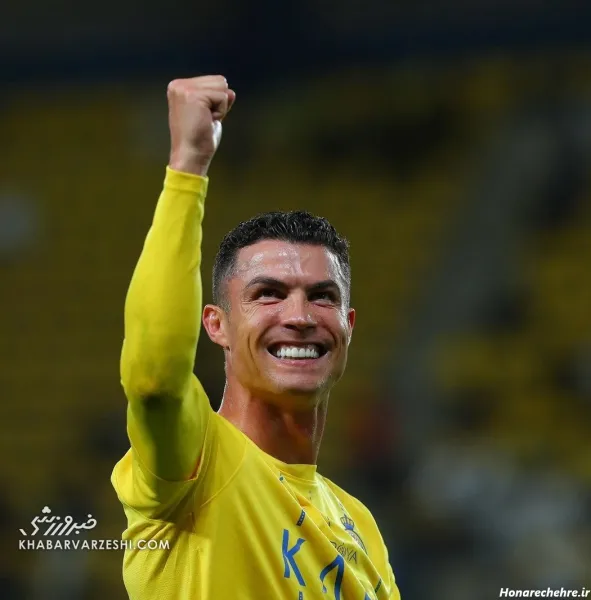  عکس خوشحالی رونالدو در النصر