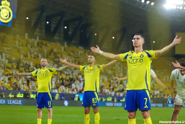  عکس خوشحالی رونالدو در النصر