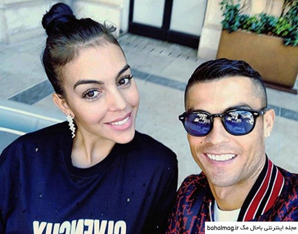  عکس بوسه رونالدو و همسرش اینستاگرام