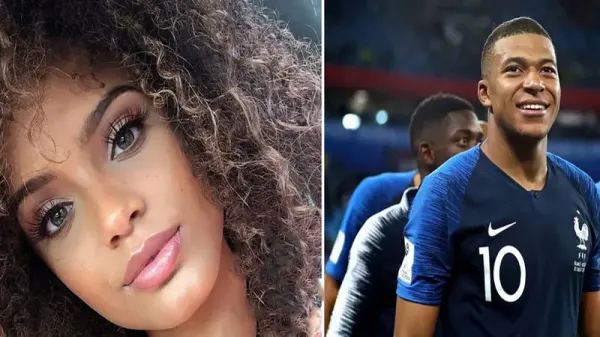  عکس امباپه و همسرش بوسیدن