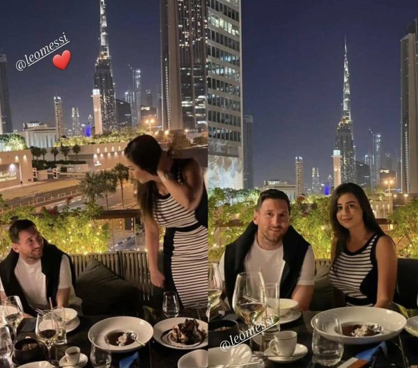  عکس مسی روی برج خلیفه