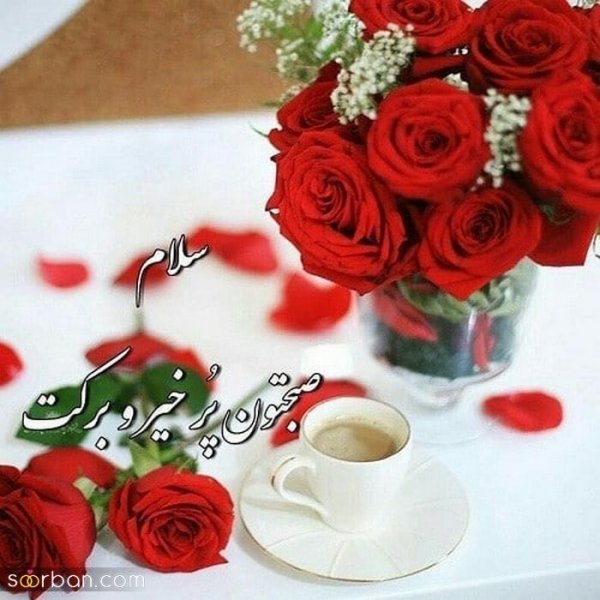  متن صبح بخیر با عکس گل