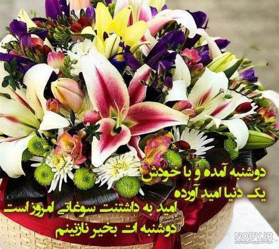  عکس و متن صبح بخیر روز دوشنبه