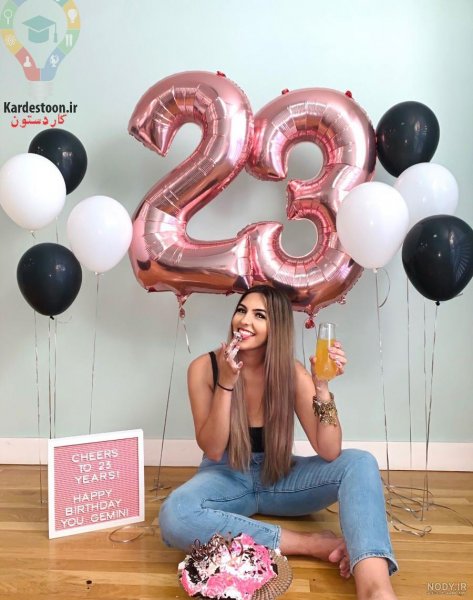 عکس تولد با پیتزا