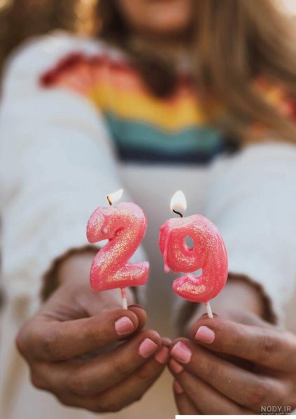  شمع ژست عکس تولد بدون چهره