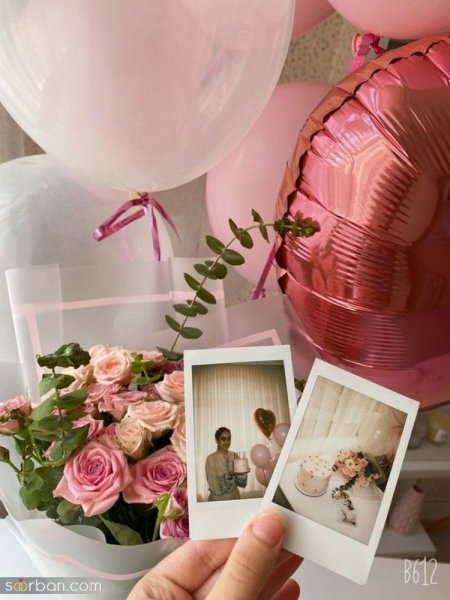  ژست عکس تولد بدون چهره در خانه