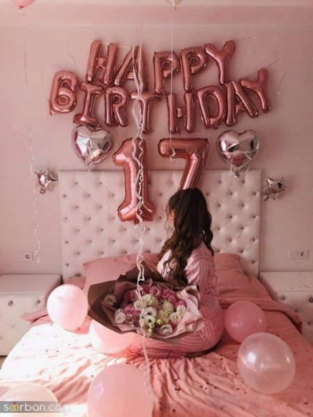  ژست عکس تولد بدون چهره در خانه