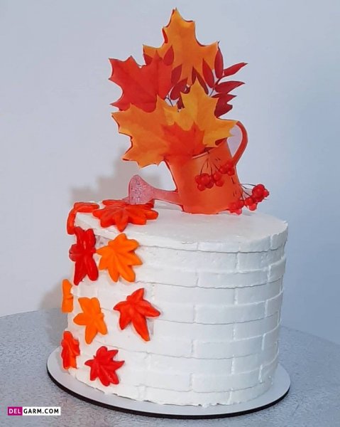  عکس کیک تولد پاییزی