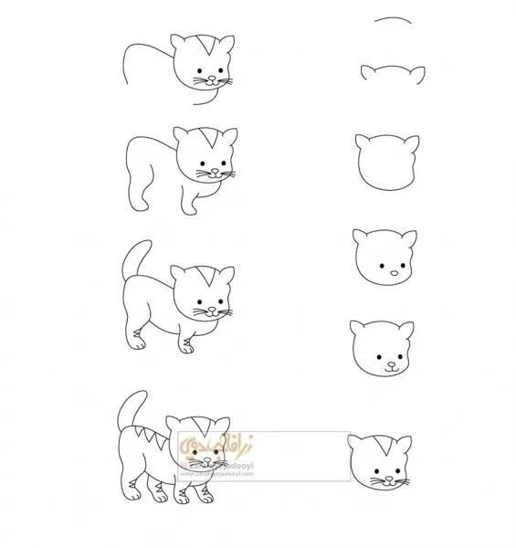  100 عکس نقاشی گربه