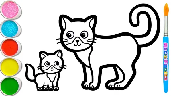  100 عکس نقاشی گربه