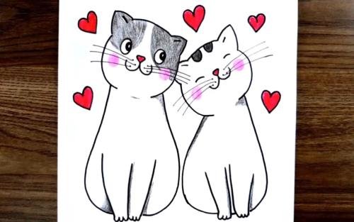  100 عکس نقاشی گربه