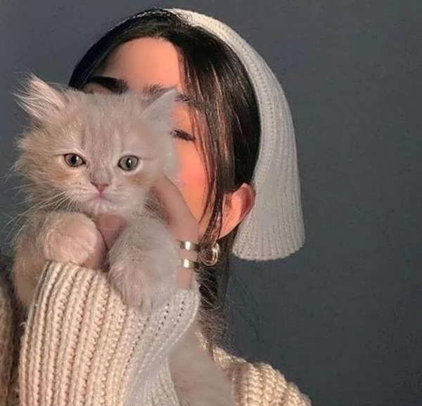  عکس پروفایل گربه و دختر غمگین