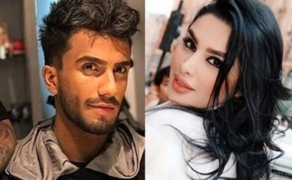  عکس دنیا جهانبخت در استخر با مهراد جم