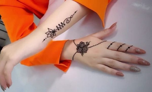  عکس نقش حنا جدید ساده