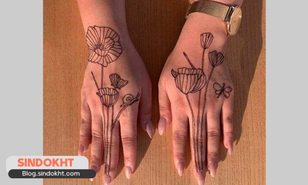  عکس نقش حنا جدید ساده