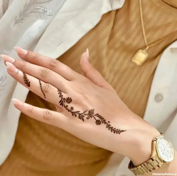  عکس نقش حنا جدید ساده