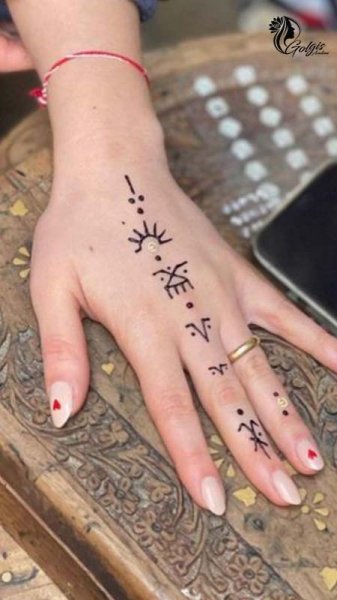  عکس نقش حنا جدید ساده