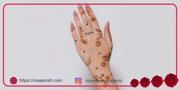  20 عکس نقش حنا ساده دخترانه