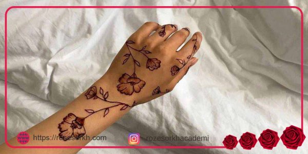  20 عکس نقش حنا ساده دخترانه