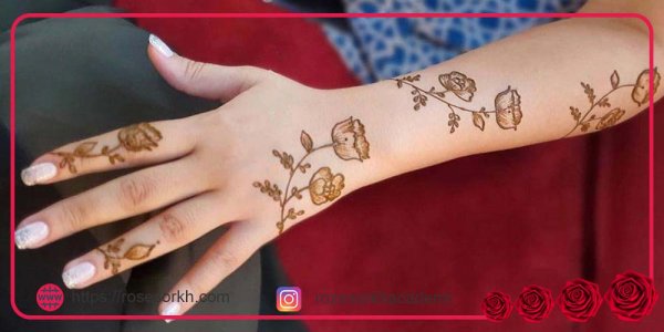  20 عکس نقش حنا ساده دخترانه