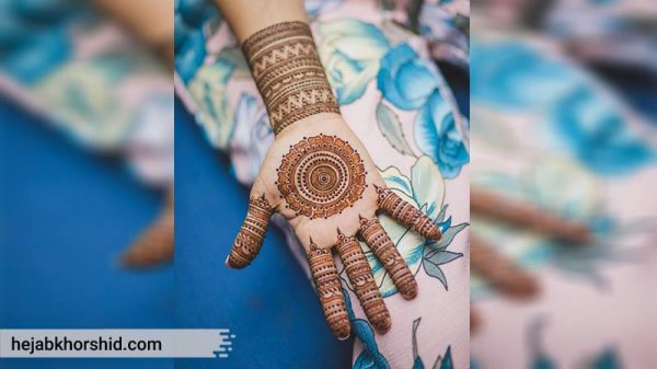  20 عکس نقش حنا ساده دخترانه