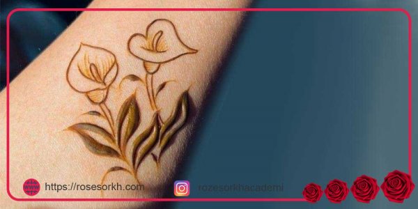  20 عکس نقش حنا ساده دخترانه