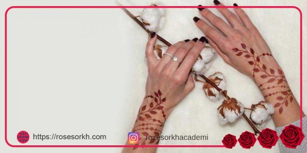  20 عکس نقش حنا ساده دخترانه