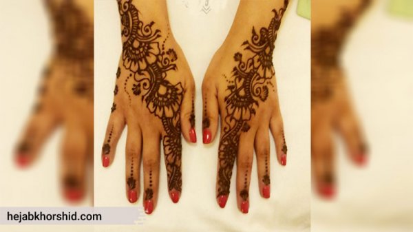  20 عکس نقش حنا ساده دخترانه