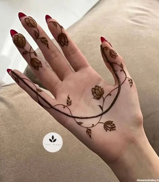  20 عکس نقش حنا ساده دخترانه