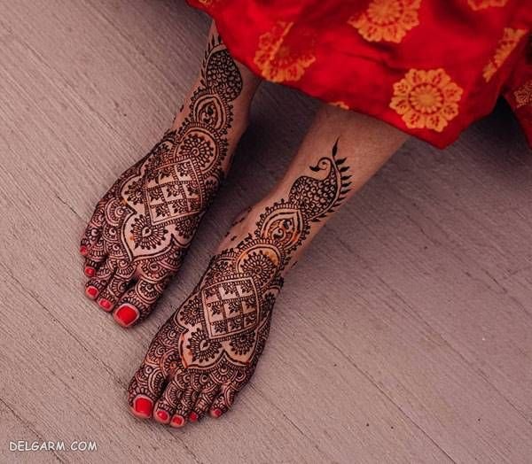  20 عکس نقش حنا ساده دخترانه