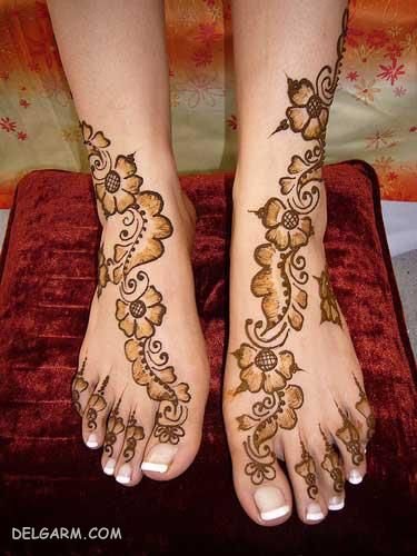  20 عکس نقش حنا ساده دخترانه