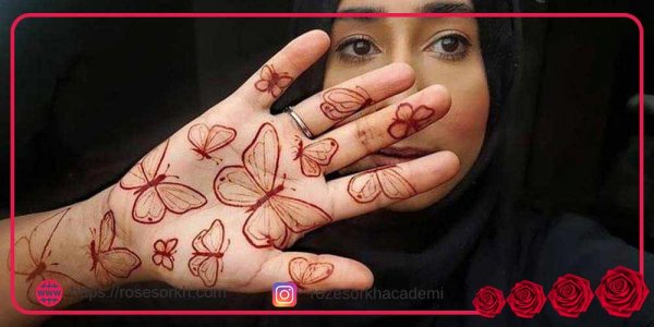  20 عکس نقش حنا ساده دخترانه