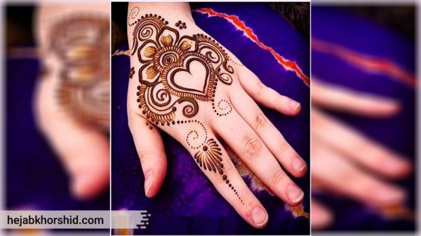  20 عکس نقش حنا ساده دخترانه