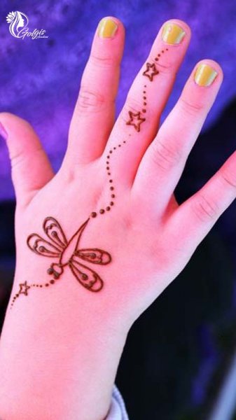  20 عکس نقش حنا ساده دخترانه