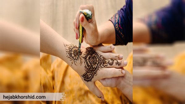  20 عکس نقش حنا ساده دخترانه