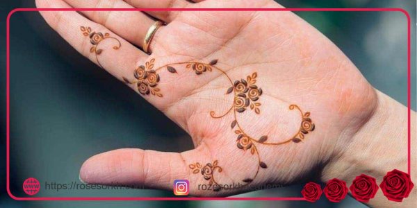  20 عکس نقش حنا ساده دخترانه