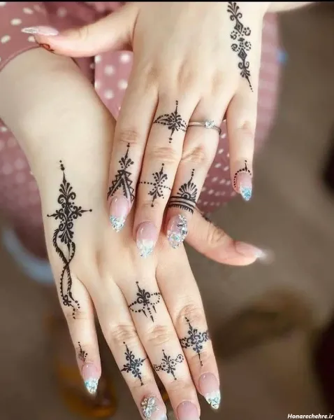  87 عکس نقش حنا جدید دخترانه