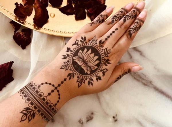  87 عکس نقش حنا جدید دخترانه